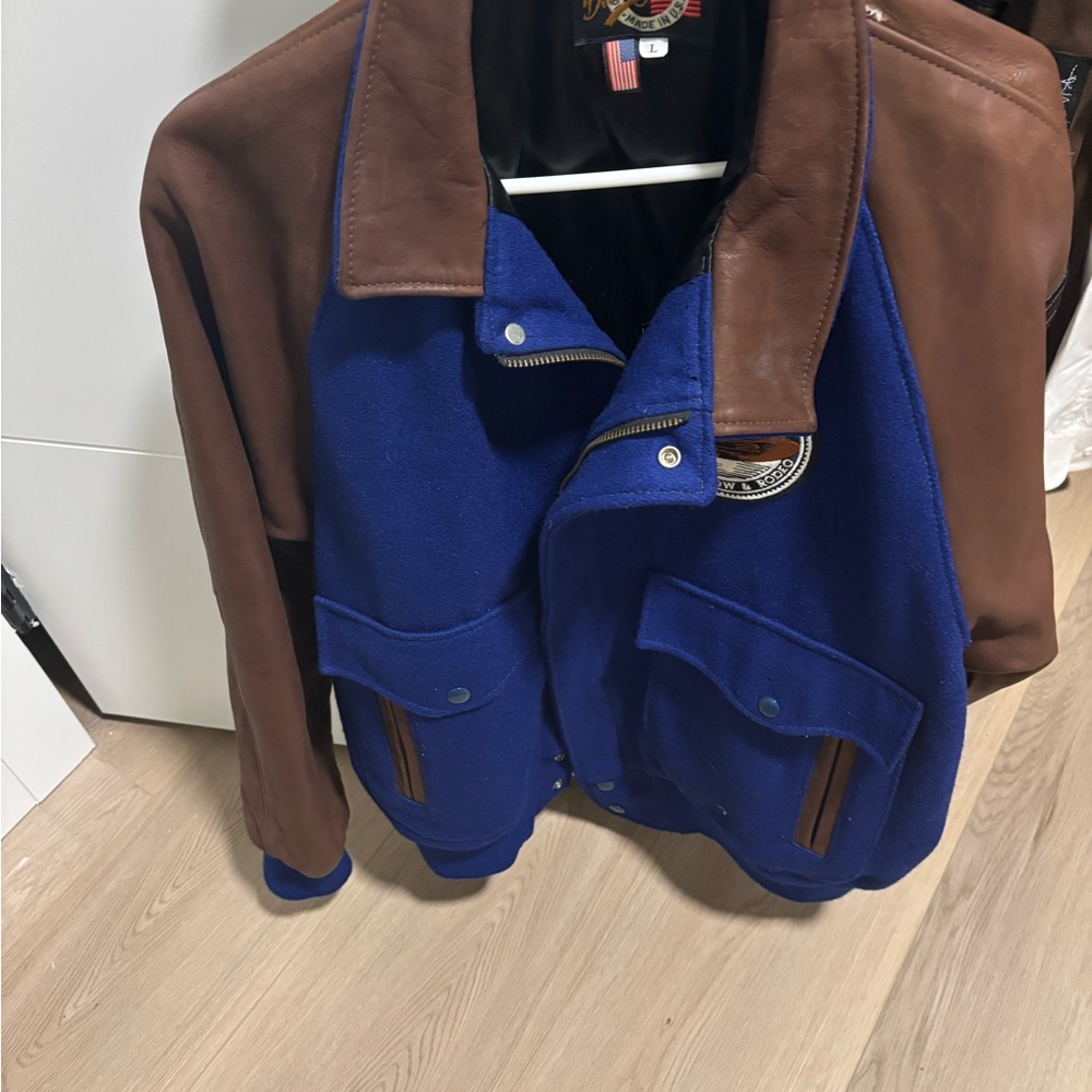 Blue/Brown Rodeo Sponsor Embroidered Jacket - Picture 7 of 7